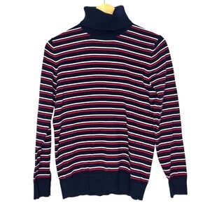 Tommy Hilfiger Striped Turtleneck Sweater - Size Medium